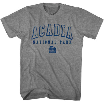 NATIONAL PARKS NPCA ACADIA NP COLLEGIATE S T-Shirt in Graphite Heather