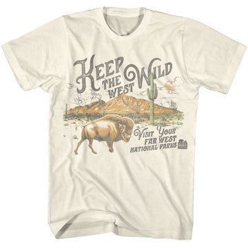 NATIONAL PARKS NPCA KEEP WEST WILD S T-Shirt in Natural