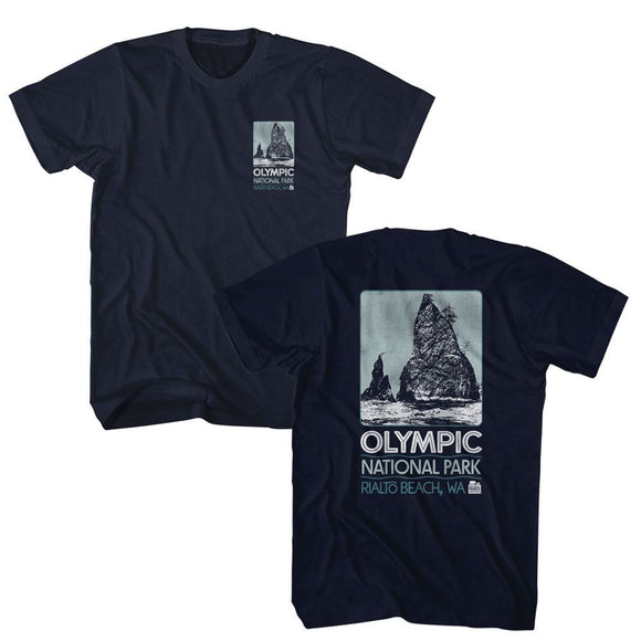 NATIONAL PARKS NPCA OLYMPIC RIALTO BEACH S ***F&B*** T-Shirt in NAVY