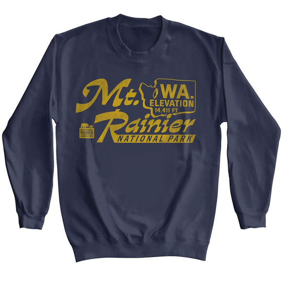 NATIONAL PARKS NPCA MT RANIER ELEVATION L/S S T-Shirt in NAVY