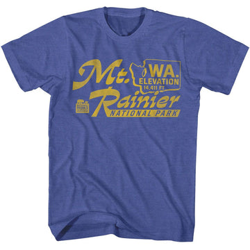 NATIONAL PARKS NPCA MT RANIER ELEVATION S T-Shirt in Royal Heather