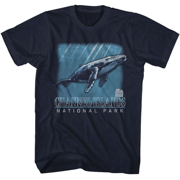 NATIONAL PARKS NPCA CHANNEL ISLANDS WHALE S T-Shirt in NAVY
