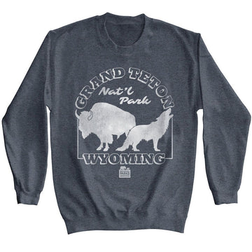 NATIONAL PARKS NPCA GRAND TETON L/S S T-Shirt in DARK Heather