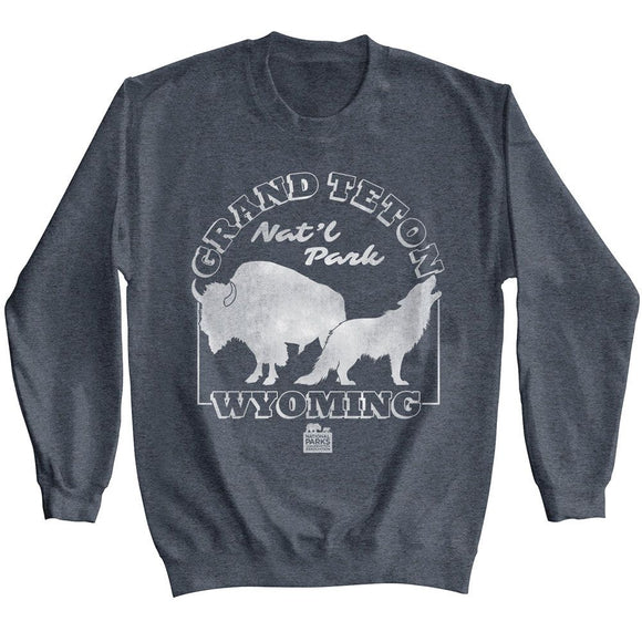 NATIONAL PARKS NPCA GRAND TETON L/S S T-Shirt in DARK Heather