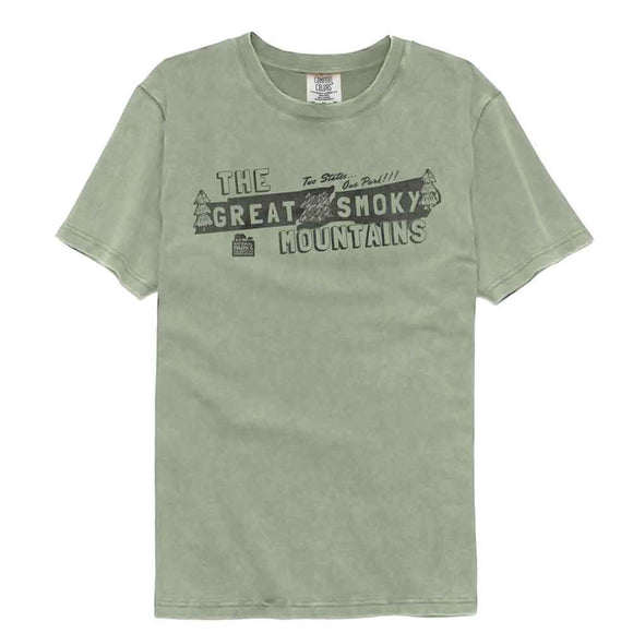 NATIONAL PARKS NPCA SMOKY MTN NP TWO STATES COMFORT COLOR S T-Shirt in Sandstone
