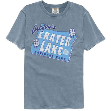 NATIONAL PARKS NPCA OREGONS CRATER LAKE NP COMFORT COLOR S T-Shirt in BLUE JEAN