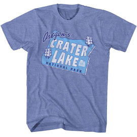 NATIONAL PARKS NPCA OREGONS CRATER LAKE NP S T-Shirt in Light BLUE Heather