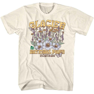 NATIONAL PARKS NPCA GLACIER WILDFLOWERS S T-Shirt in Natural