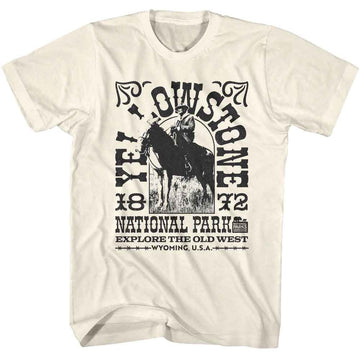 NATIONAL PARKS NPCA YELLOWSTONE 1872 S T-Shirt in Natural