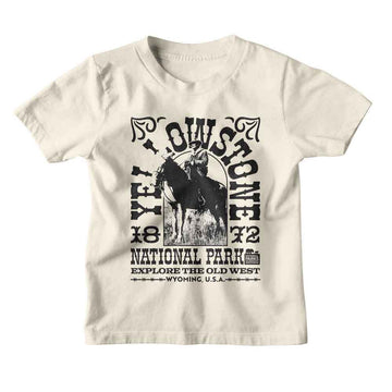 NATIONAL PARKS NPCA YELLOWSTONE 1872 YOUTH XS 5 6 T-Shirt in Natural