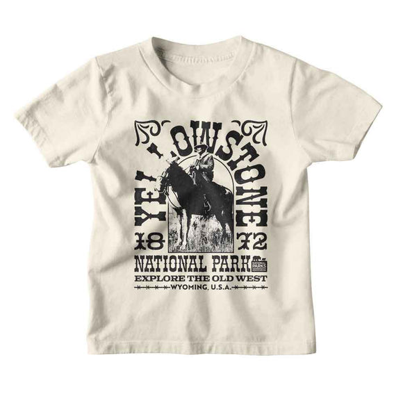 NATIONAL PARKS NPCA YELLOWSTONE 1872 YOUTH XS 5 6 T-Shirt in Natural