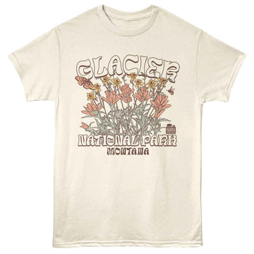 NATIONAL PARKS NPCA GLACIER FLOWERS 2 S T-Shirt in Natural