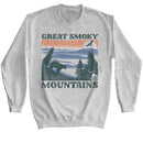 NATIONAL PARKS NPCA GSM BEAR AND MTNS L/S S T-Shirt in Sport GRAY