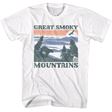 NATIONAL PARKS NPCA GSM BEAR AND MTNS S T-Shirt in White