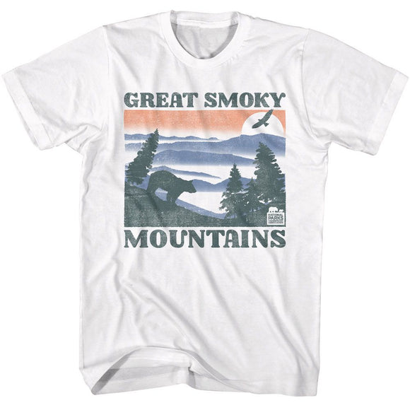 NATIONAL PARKS NPCA GSM BEAR AND MTNS S T-Shirt in White