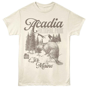 NATIONAL PARKS NPCA ACADIA BEAVER S T-Shirt in Natural