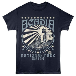 NATIONAL PARKS NPCA ACADIA SHINING LIGHTHOUSE S T-Shirt in NAVY