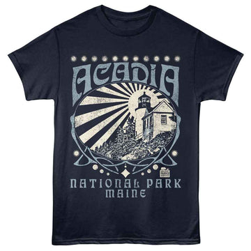 NATIONAL PARKS NPCA ACADIA SHINING LIGHTHOUSE S T-Shirt in NAVY