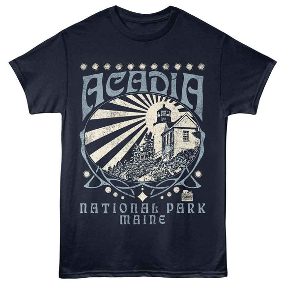 NATIONAL PARKS NPCA ACADIA SHINING LIGHTHOUSE S T-Shirt in NAVY