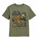 National Parks Wildlife Wild Military Green Heather Youth T-Shirt