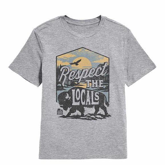National Parks Respect The Locals Gray Heather Youth T-Shirt