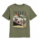 National Parks Joshua Tree Landscape With Cacti Military Green Heather Youth T-Shirt