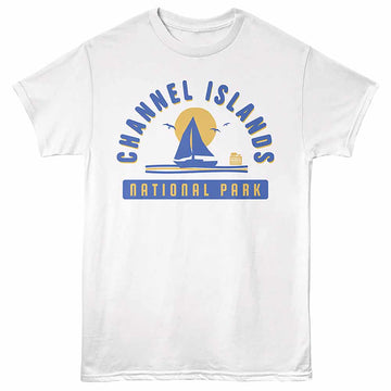 National Parks Sail Boat White Adult T-Shirt