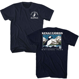 NATIONAL PARKS NPCA KENAI FJORDS PUFFIN S ***F&B*** T-Shirt in NAVY
