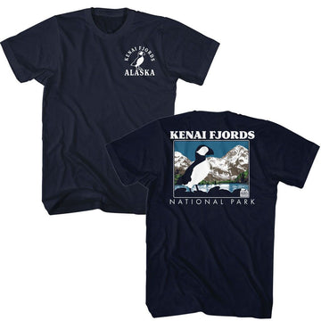 NATIONAL PARKS NPCA KENAI FJORDS PUFFIN S ***F&B*** T-Shirt in NAVY