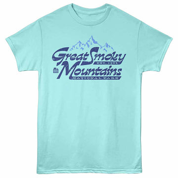 National Parks Great Smokies Purist Blue Heather Adult T-Shirt