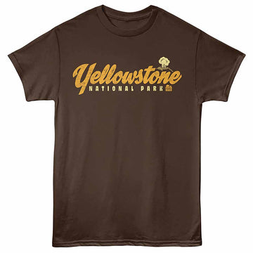 National Parks Yellowstone Geyser Dark Chocolate Adult T-Shirt