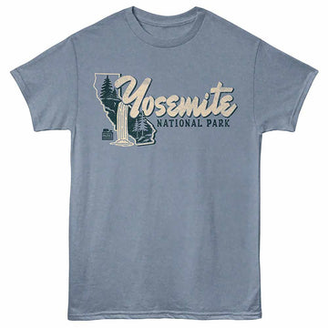 National Parks Yosemite Np Cali Indigo Heather Adult T-Shirt