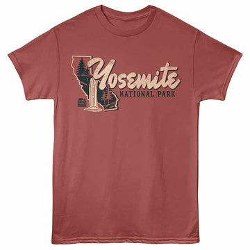 National Parks Yosemite Np Cali Terracotta Adult T-Shirt