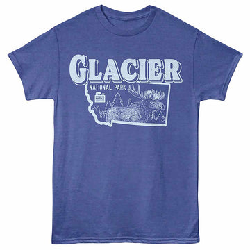 National Parks Glacier Np Royal Heather Adult T-Shirt