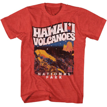 NATIONAL PARKS NPCA HAWAII VOLCANOES S T-Shirt in RED Heather