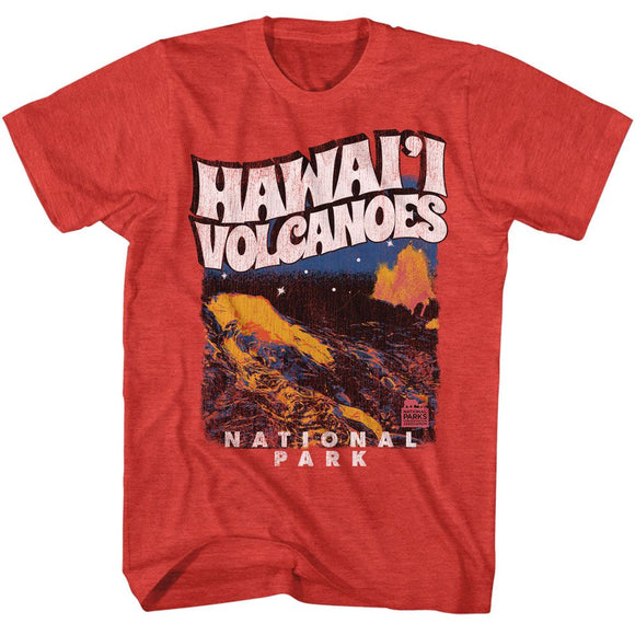 NATIONAL PARKS NPCA HAWAII VOLCANOES S T-Shirt in RED Heather