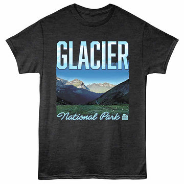 National Parks Glacier Np Black Heather Adult T-Shirt