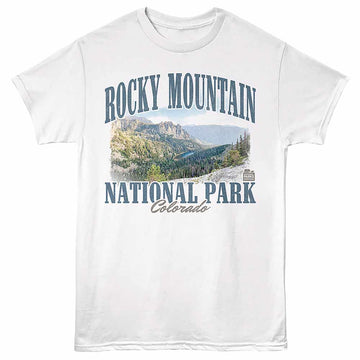 National Parks Rocky Mountain Landscape White Adult T-Shirt