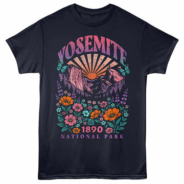 National Parks Yosemite Color Navy Adult T-Shirt