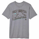 National Parks Rocky Mountain Peaks Gray Vintage Wash Adult T-Shirt