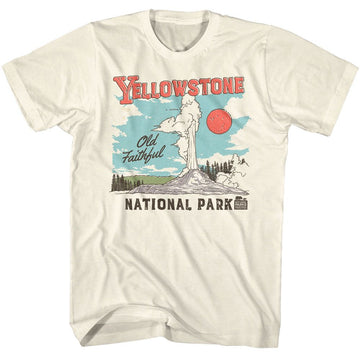 NATIONAL PARKS NPCA YELLOWSTONE ILLUSTRATION S T-Shirt in Natural
