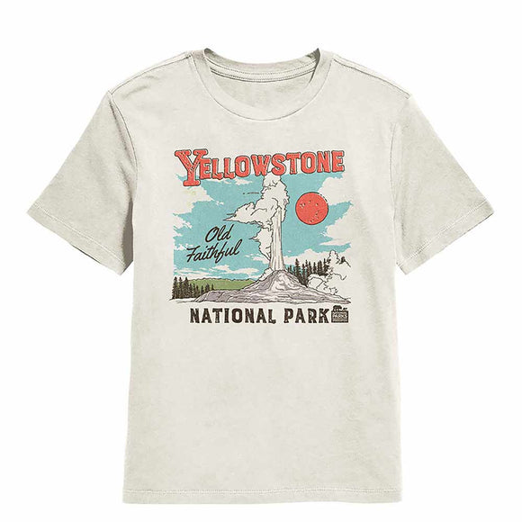 National Parks Yellowstone Illustration Natural Youth T-Shirt
