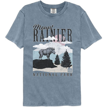 NATIONAL PARKS NPCA RANIER MINIMALIST LANDSCAPE COMFORT T-Shirt in BLUE JEAN