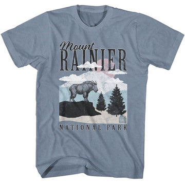 NATIONAL PARKS NPCA RANIER MINIMALIST LANDSCAPE S T-Shirt in Indigo Heather