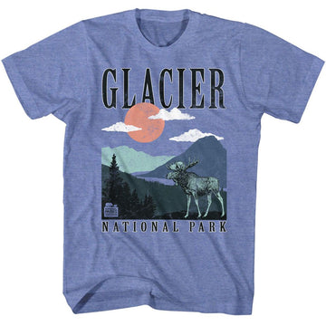 NATIONAL PARKS NPCA GLACIER NATIONAL PARK S T-Shirt in Light BLUE Heather