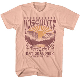 NATIONAL PARKS NPCA YOSEMITE DECORATIVE OVAL S T-Shirt in Peach