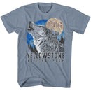 NATIONAL PARKS NPCA YNP HOWLING WOLF S T-Shirt in Indigo Heather