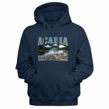 National Parks Acadia Navy Adult Hooded Sweatshirt