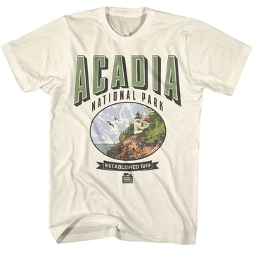 NATIONAL PARKS NPCA ACADIA OVAL EST 1919 S T-Shirt in Natural