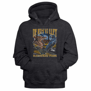 National Parks Death Valley Animals Charcoal Heather Adult Hooded Sweatshirt